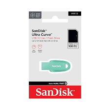 USB SANDISK 64GB USB 3.2 GEN1 ULTRA CURVE SDCZ550-064G-G46 MÀU XANH MINT