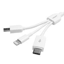 CÁP USB -> TYPE-C + LIGHTNING + MICRO USB 1.2M PISEN (AP07-1200)