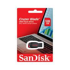 Thiết bị lưu trữ USB 128GB SanDisk Cruzer Blade USB Flash Drive/ Black with red (SDCZ50-128G-B35)