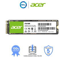 Ổ cứng ACER SSD FA100 NVMe PCIe 128GB 950MB/s & 650MB/s