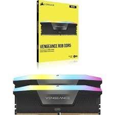 Ram Corsair DDR5, 5600MHz 64GB 2x32GB DIMM, VENGEANCE RGB DDR5 Black Heatspreader, RGB LED, 1.25V - CMH64GX5M2B5600C36