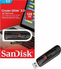 USB SanDisk 128GB USB 3.0 Cruzer Glide SDCZ600-128G-G35 Black with Red slider