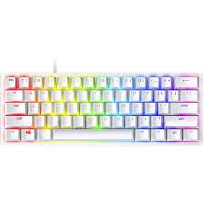 Bàn phím Razer Huntsman Mini-Trắng(Mercury)-60% Optical-Linear Red Switch_RZ03-03390400-R3M1