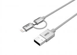 CÁP USB 2.0 -> LIGHTNING + MICRO USB UNITEK (Y-C 4031SL)
