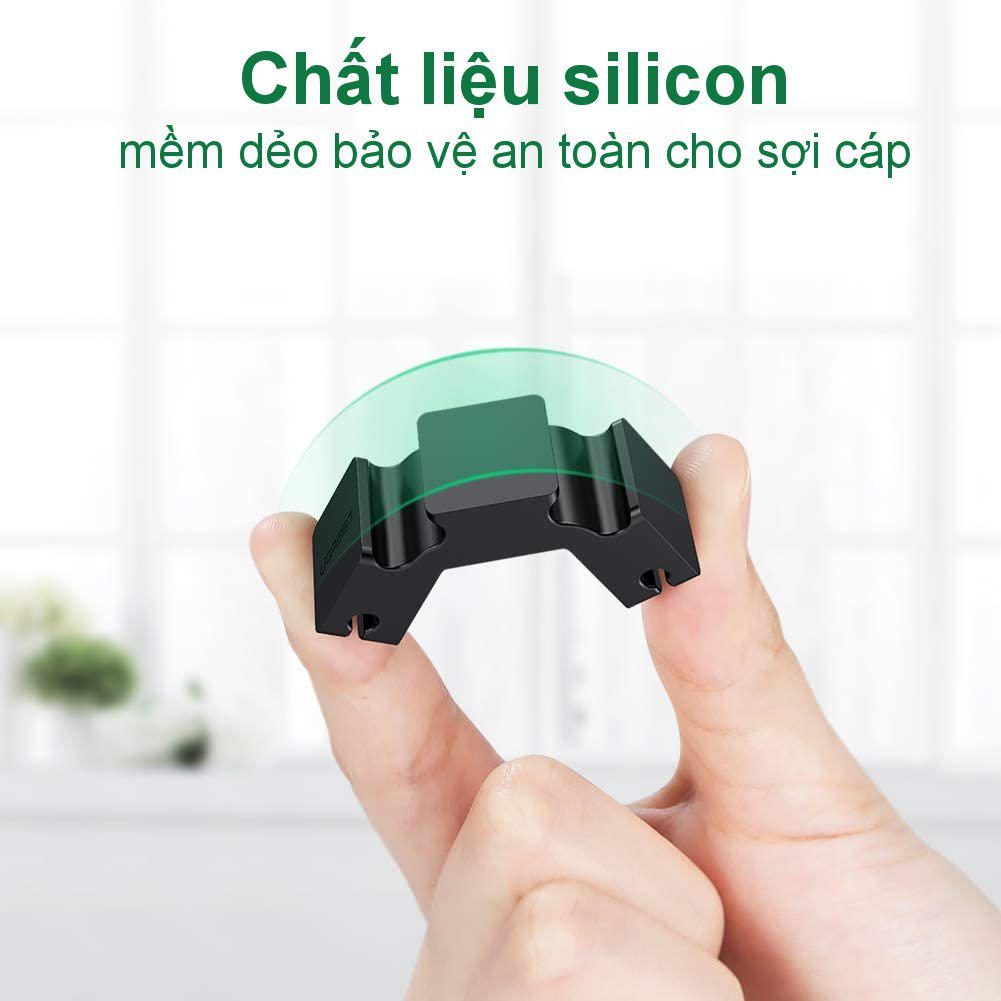 Kẹp giữ dây cáp UGREEN 70585 – Chất liệu silicon kẹp giữ dây cáp, tai nghe, chuột, … gọn gàng