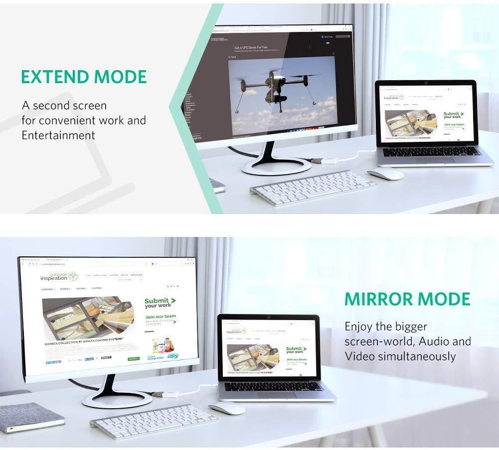 Cáp chuyển Mini DisplayPort sang HDMI hỗ trợ 4K UGREEN MD112 hỗ trọ 4k@30hz, 2K@30hz
