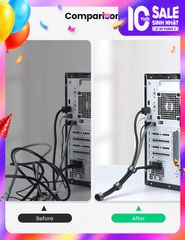 Dây dán Velcro UGREEN 20245 làm gọn dây sạc dây tai nghe dây máy tính…dài 18cm