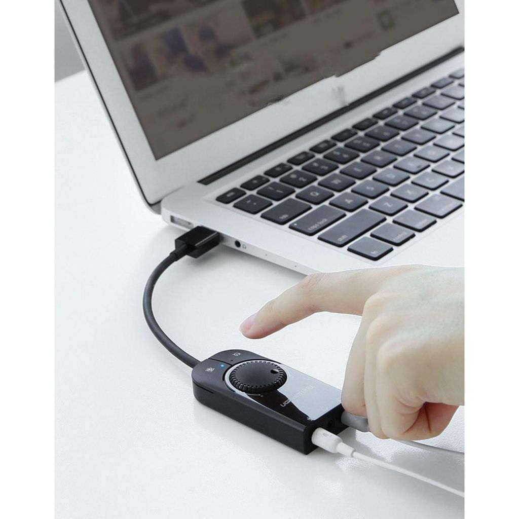 Bộ chuyển đổi âm thanh UGREEN CM129 – Chuyển từ USB sang 3 cổng 3.5mm – Chip SSS1629 DAC 48KHz/16bit