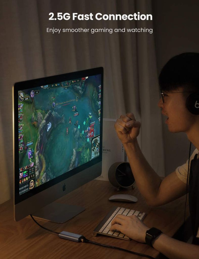 Cáp chuyển Type-C sang LAN Ugreen CM275 – Tốc độ truyền lên đến 2500Mbps – Vỏ hợp kim tản nhiệt tốt, khảt năng tương thích rộng