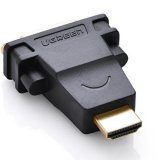 Đầu chuyển đổi HDMI đực sang DVI-I (24+5) cái mạ vàng cao cấp UGREEN 20123 (đen)