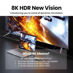 Bộ chuyển đổi USB Type C sang HDMI và USB 3.0 Ugreen CM500 50629 3*USB 3.0 A cái, HDMI 8K@30Hz,4K@120Hz