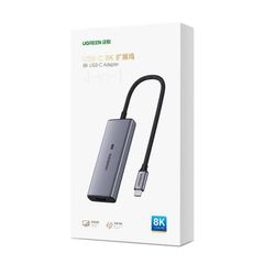 Bộ chuyển đổi USB Type C sang HDMI và USB 3.0 Ugreen CM500 50629 3*USB 3.0 A cái, HDMI 8K@30Hz,4K@120Hz