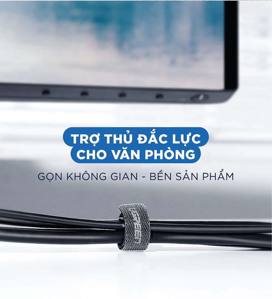 Dây dán Ugreen tiên lợi Velcro làm gọn dây sạc dây tai nghe dây máy tính Ugreen 50370