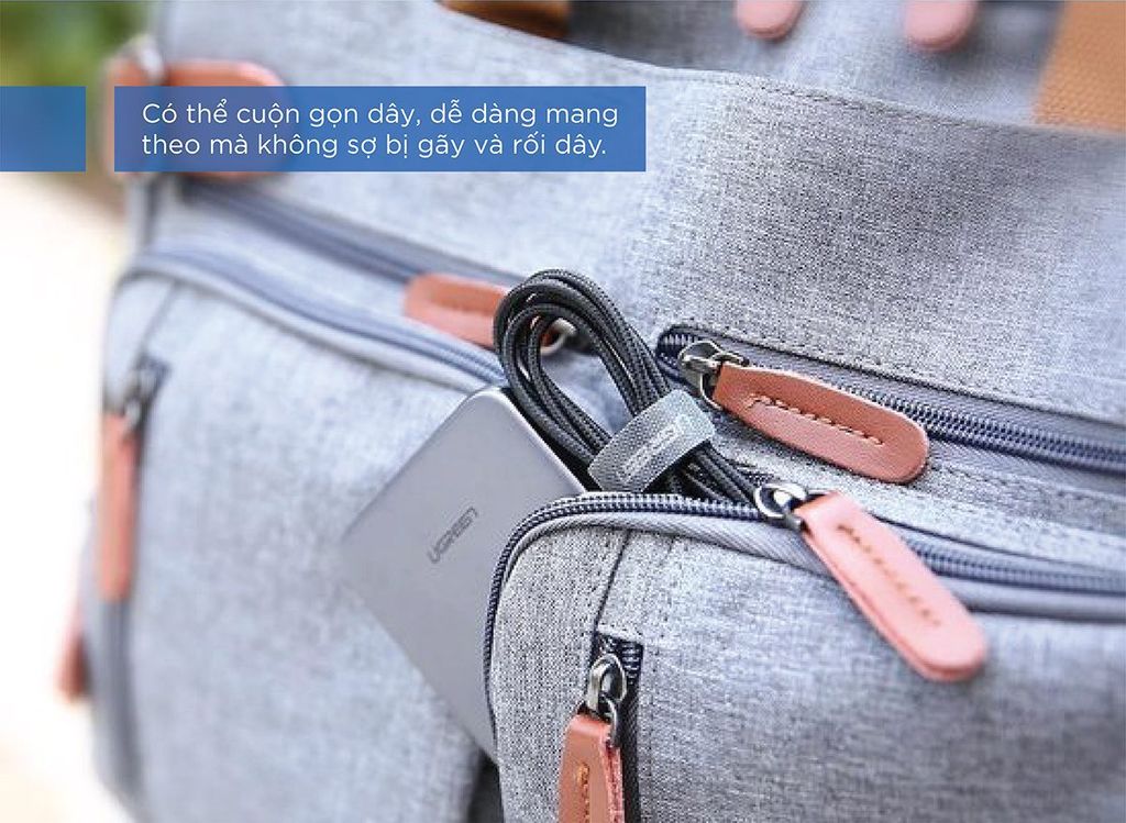 Dây dán Ugreen tiên lợi Velcro làm gọn dây sạc dây tai nghe dây máy tính Ugreen 50370