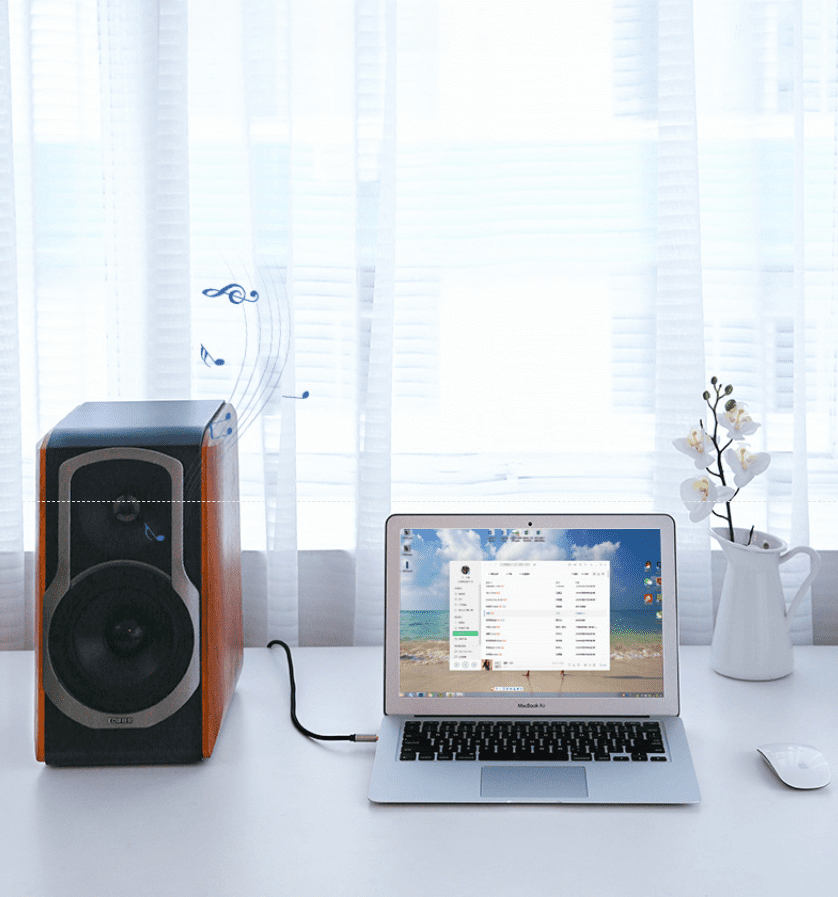 Cáp âm thanh 3.5mm ra 6.35mm UGREEN AV127 – Truyền tải âm thanh Hifi chất lượng cao – Đầu nối mạ vàng, vỏ bện chống rối