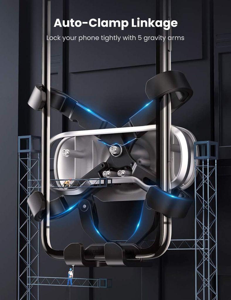 Giá đỡ điện thoại UGREEN 80539 – Kẹp khe gió điều hòa trên ô tô – Xoay góc 360 độ