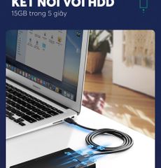 Cáp sạc nhanh và truyền dữ liệu Type C UGREEN US184