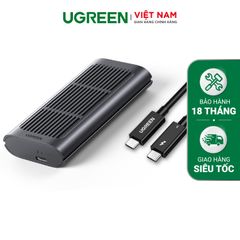 Hộp đựng ổ cứng M.2 UGREEN CM343 – Tốc độ truyền 40GpbsThunderbolt ™ 3 hỗ trợ ổ cứng 2 TB