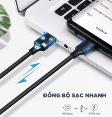 Cáp sạc nhanh Type C UGREEN US287 – Dòng sạc tối đa 3A, tương thích nhiều dòng điện thoại khác nhau