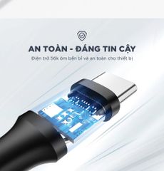 Cáp sạc nhanh Type C UGREEN US287 – Dòng sạc tối đa 3A, tương thích nhiều dòng điện thoại khác nhau