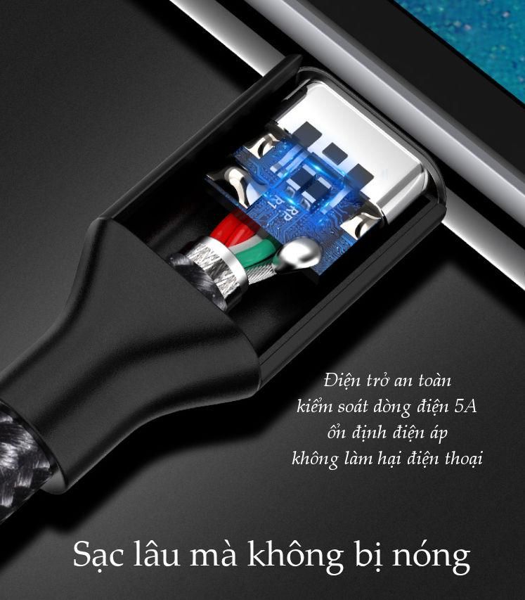 Cáp sạc nhanh Type C 40W UGREEN US279 – Sạc nhanh dòng tối đa đạt 5A, truyền tải dữ liệu tốc độ cao – Vỏ bện nylon chống rối