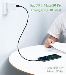 Cáp sạc nhanh Type C 40W UGREEN US279 – Sạc nhanh dòng tối đa đạt 5A, truyền tải dữ liệu tốc độ cao – Vỏ bện nylon chống rối