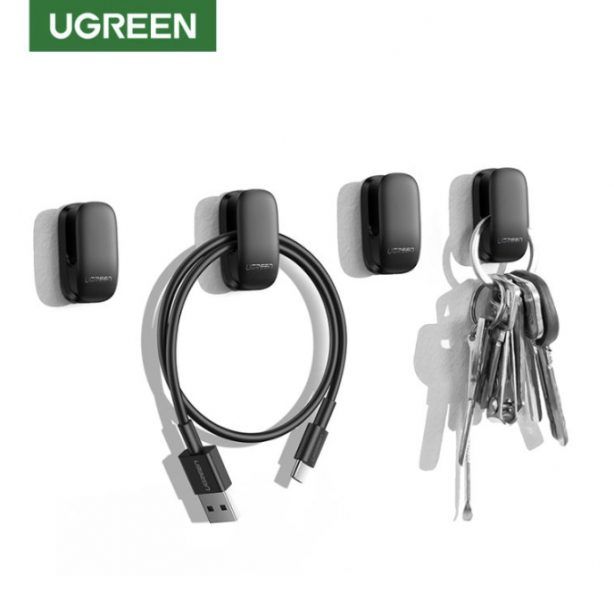 Móc đồ dán tường UGREEN LP252 – Túi 4 chiếc – Mặt dán tiện lợi, dùng trên ô tô, văn phòng,…