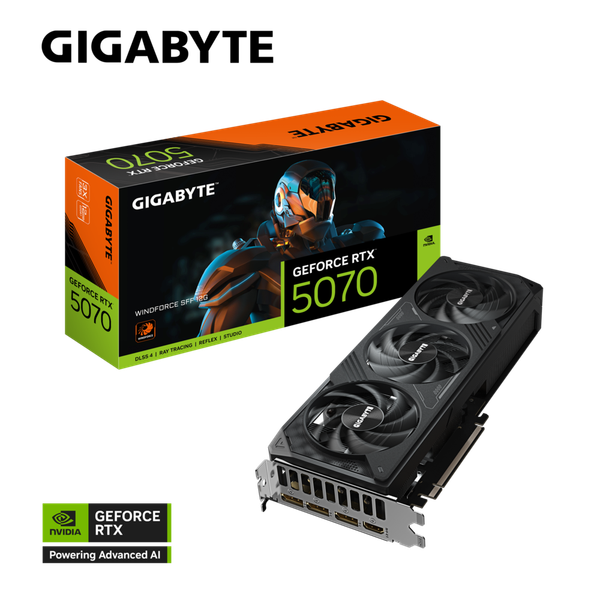 VGA Gigabyte RTX 5070 WINDFORCE SFF 12GB (N5070WF3-12GD)