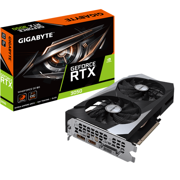 VGA - Card màn hình Gigabyte GeForce RTX 3050 WINDFORCE 6GB OC (N3050WF2OC-6GD)