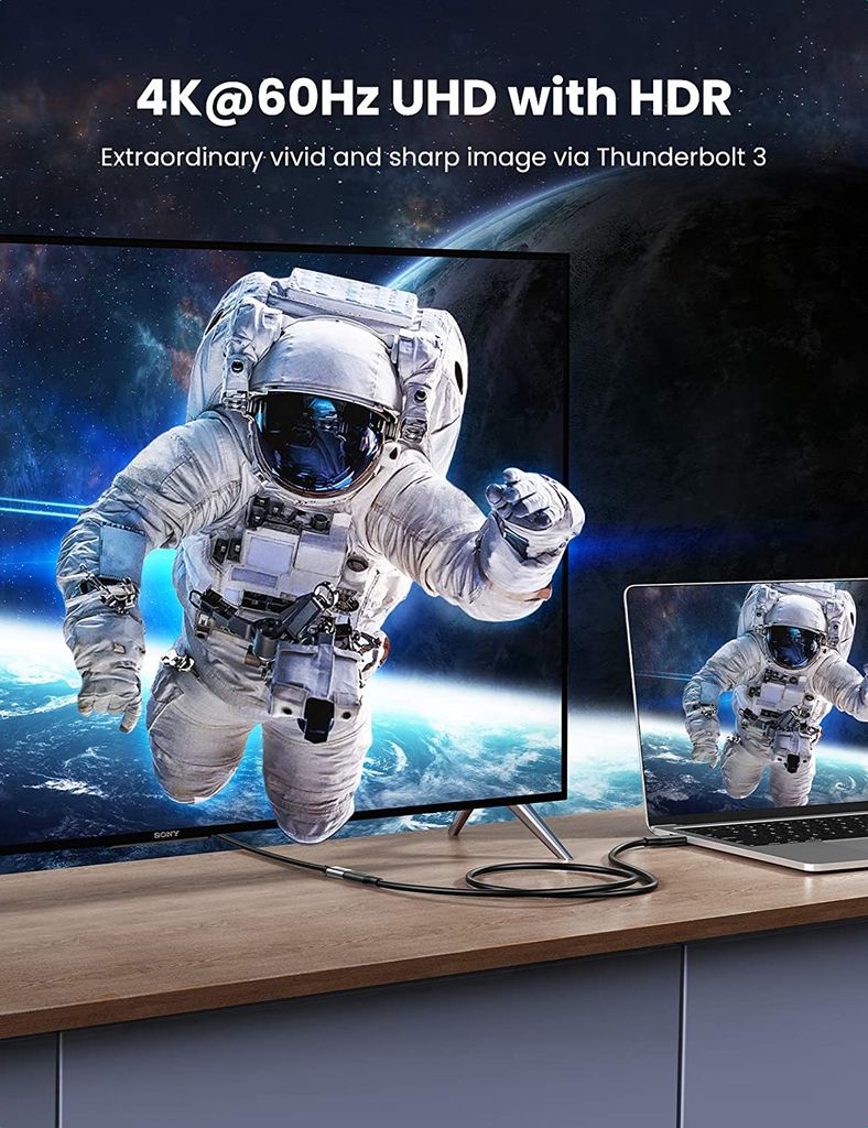 Cáp nối dài Gen 2 UGREEN 10387 Độ phân giải 4K@60Hz – Tốc độ truyền lên đến 10Gbps