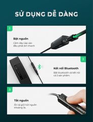 Bộ phát Bluetooth UGREEN CM150 Hỗ trợ âm thanh Hifi chất lượng cao, cổng Optical, cổng 3.5mm