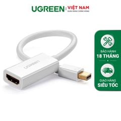 Cáp chuyển Mini DisplayPort sang HDMI hỗ trợ 4K UGREEN MD112 hỗ trọ 4k@30hz, 2K@30hz