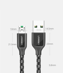 Cáp sạc nhanh Micro USB UGREEN US271 Sạc nhanh 5V/4A, truyền tải dữ liệu tốc độ cao