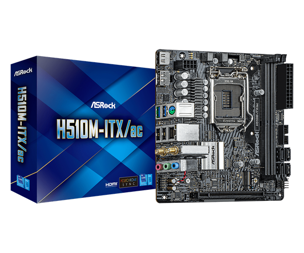 Mainboard Asrock H510M-ITX/ac ( LGA 1200 - m-ATX Form Factor - DDR4 )