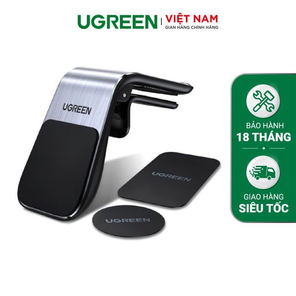Giá đỡ điện thoại nam châm trên ô tô UGREEN LP290 – Lực hít mạnh, chất liệu nhôm tản nhiệt tốt