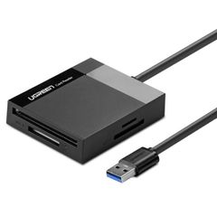 Đầu đọc thẻ USB 3.0 UGREEN CR125 Hỗ trợ thẻ TF/SD/CF/MS – Tốc độ truyền dữ liệu 5Gbps, hỗ trợ tải dung lượng lớn