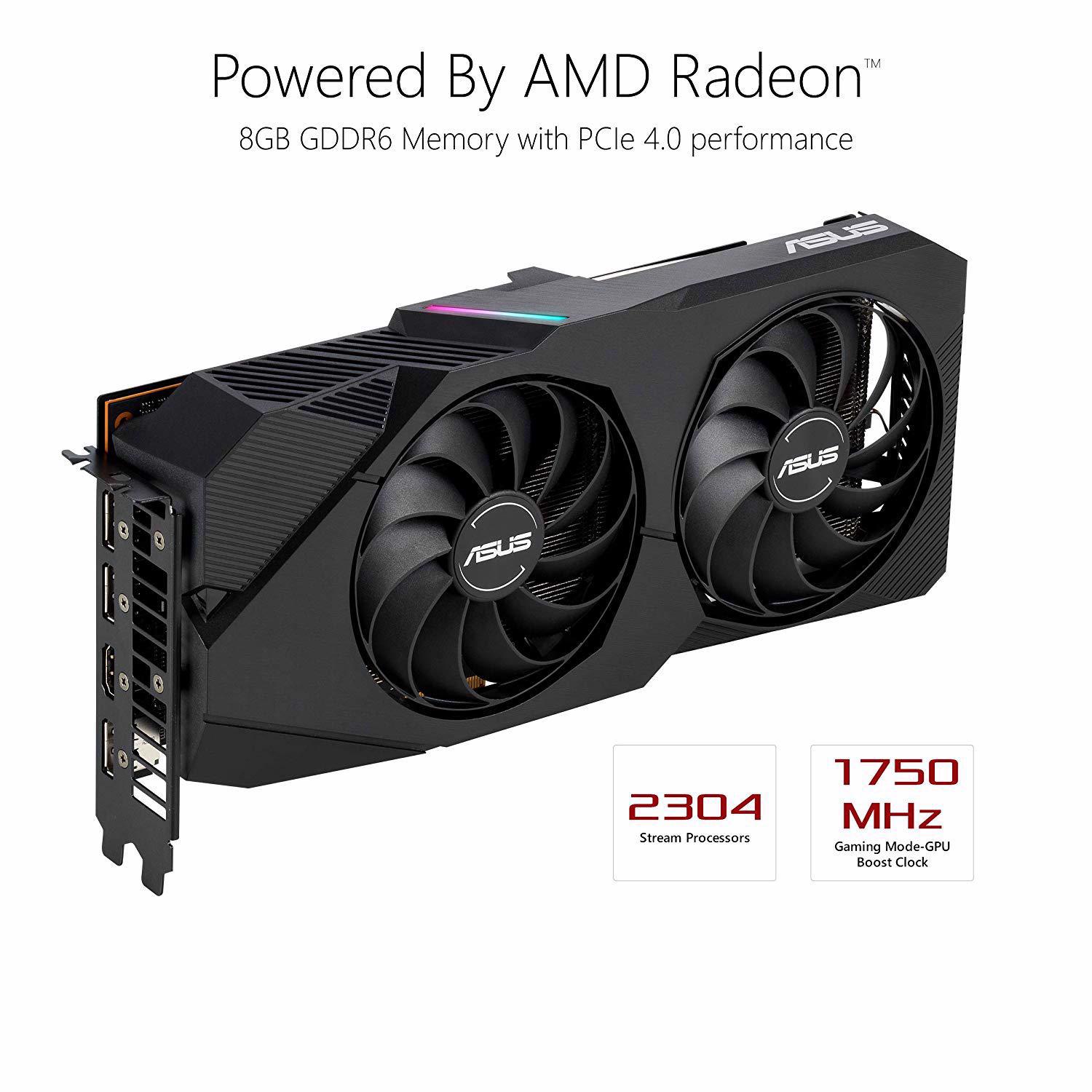Card màn hình Asus AMD Radeon RX 5700 8G GDDR6 Dual Fan EVO (DUAL-RX57