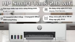Máy in phun màu đơn năng HP Smart Tank 210 Wifi (3D4L3A)
