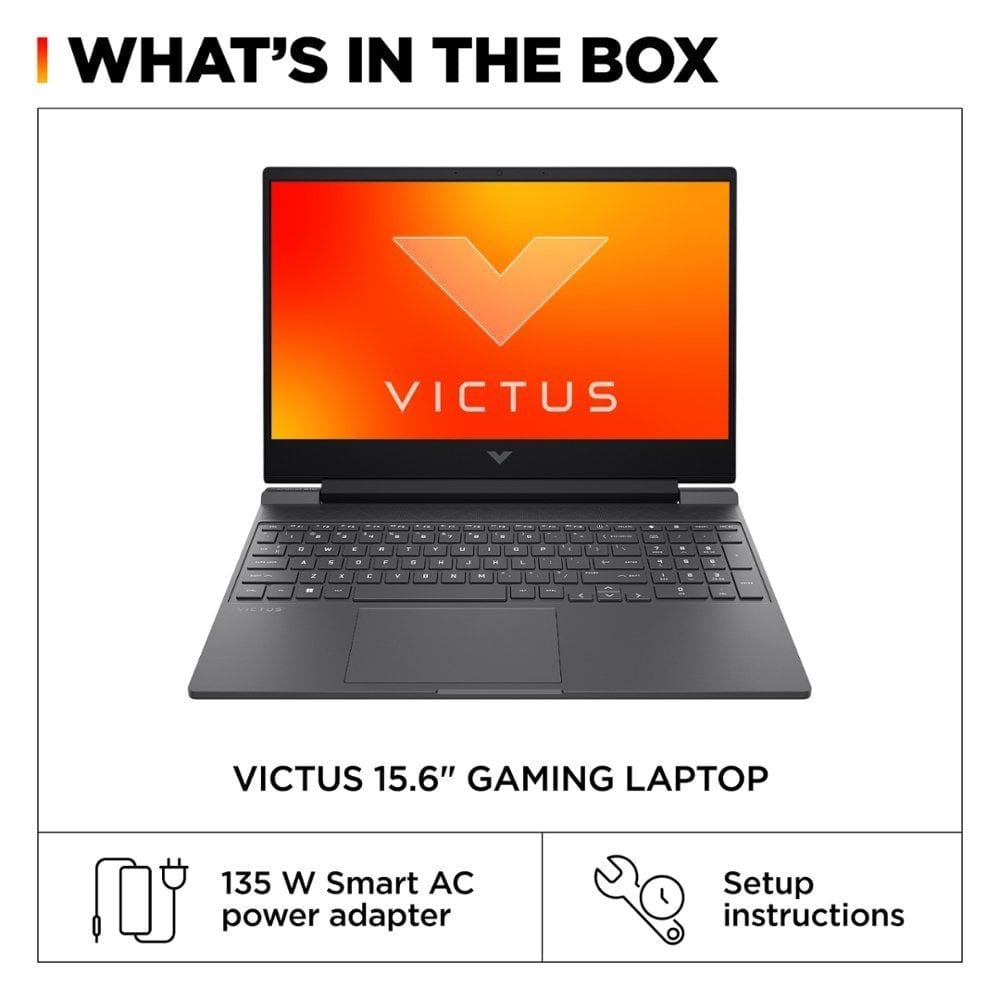 Laptop - Máy tính xách tay HP Gaming Victus 15-fb2063dx (Ryzen 5 - 7535HS/ RAM 8GB/ SSD 512GB/ RX 6550M 4GB/ 15.6'' FHD/ Win 11) 9Z7L4UA