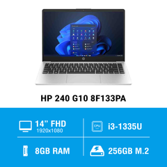 Laptop HP 240 G10 8F133PA (i5 1335U/ 8GB/ 256GB SSD/14 inch FHD/Win11/ Silver)