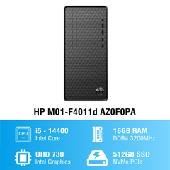 Máy bộ PC HP M01-F4011d AZ0F0PA (i5 14400/ Ram 16GB/ SSD 512GB/ Windows 11 Home/ 1Y)