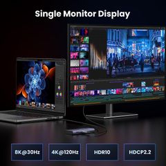 Hub Type C ra 2 cổng HDMI Ugreen 15852 2*USB-A 3.0+USB-C 3.0+2*HDMI+PD port Converter 2*HDMI with PD