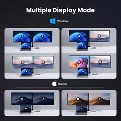 Hub Type C ra 2 cổng HDMI Ugreen 15852 2*USB-A 3.0+USB-C 3.0+2*HDMI+PD port Converter 2*HDMI with PD