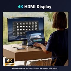 Hub type C Ugreen 15531 HDMI 4K@30Hz USB 3.2 cổng type C, cổng PD, SD/TF