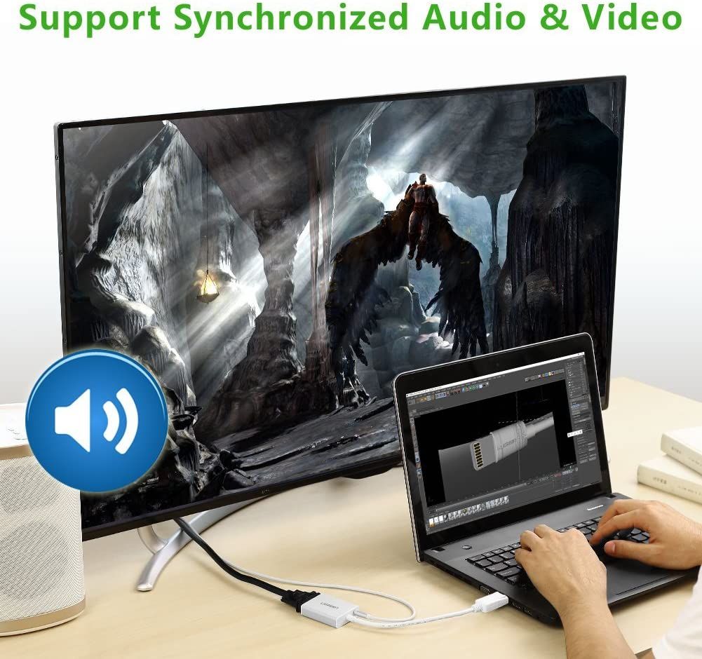 Dây chuyển đổi DisplayPort sang VGA+Audio converter (Vỏ nhôm) dài 25cm UGREEN DP106