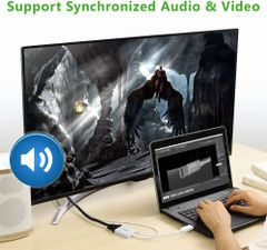 Dây chuyển đổi DisplayPort sang VGA+Audio converter (Vỏ nhôm) dài 25cm UGREEN DP106