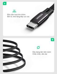 Cáp sạc nhanh Type C PD60W UGREEN US331