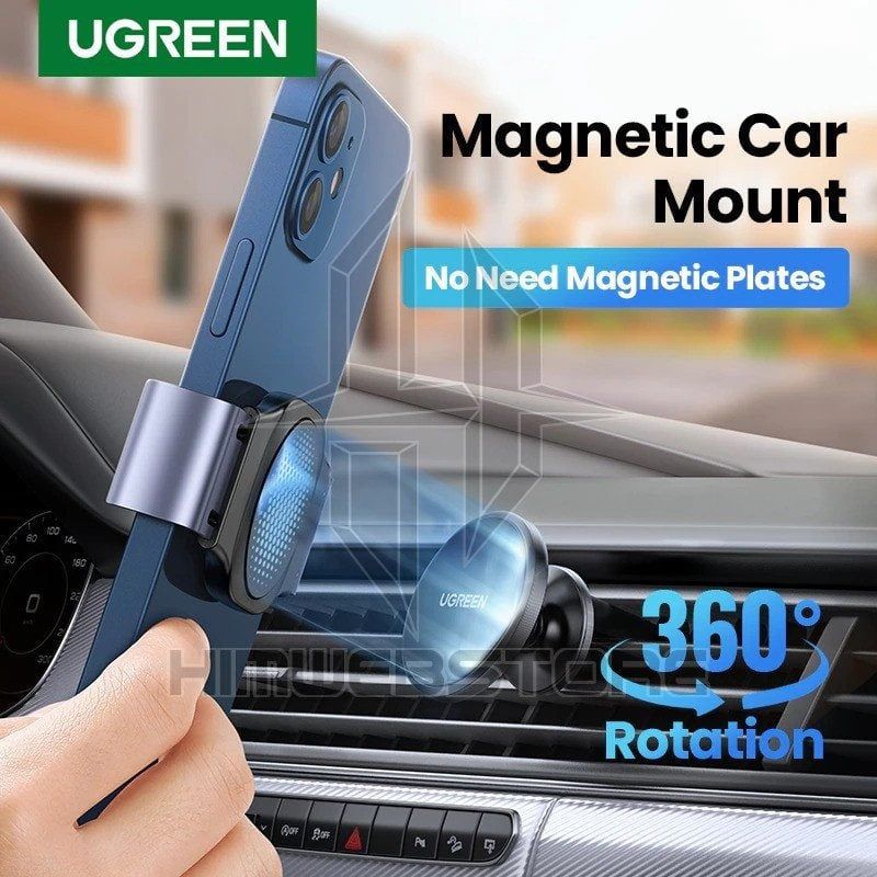 Giá đỡ điện thoại nam châm UGREEN 20600 – Xoay góc 360 độ – Kích thước 4.7-7inch