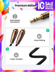 Cáp chuyển đổi 3.5mm sang 2 đầu RCA UGREEN AV170
