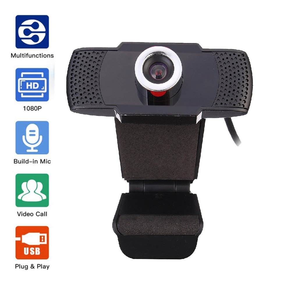 Webcam Kẹp có Mic viền đen (1080P) - 004